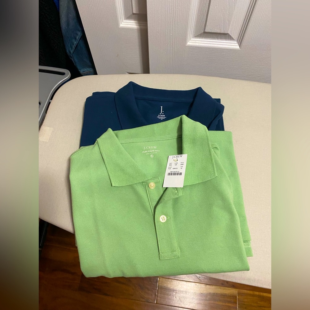 Set of (2) J. Crew Men’s Flex Pique Polo Shirts X-Large